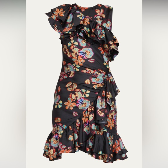 Ulla Johnson Candance Floral Ruffle Minidress Size 0 NWT - Picture 1 of 9